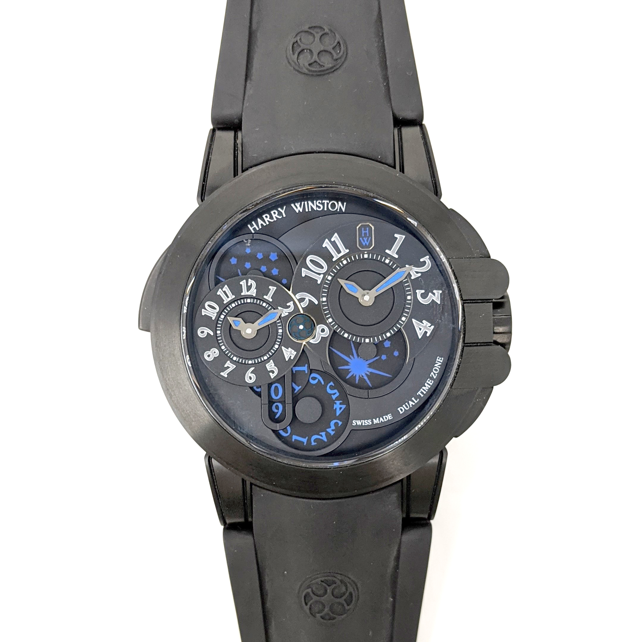 ★箱・保証書付きハリーウィンストン オーシャン デュアルタイム K18WG 400-MATZ44WL.K1 自動巻き メンズ_734075 ☆美品 ☆箱・保証書付きHARRY WINSTONオーシャン デュアルタイム