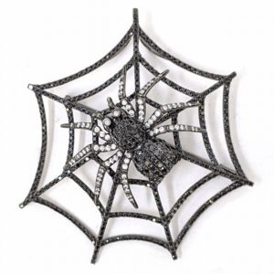 K18BG ブラックダイヤ ブローチ（蜘蛛）