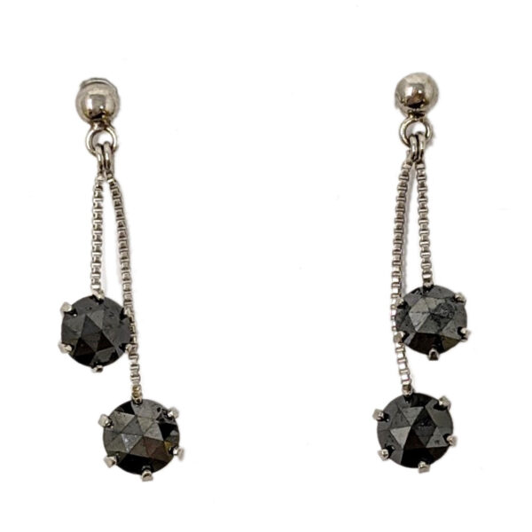 PT900 ブラックダイヤ ピアス・イヤリング