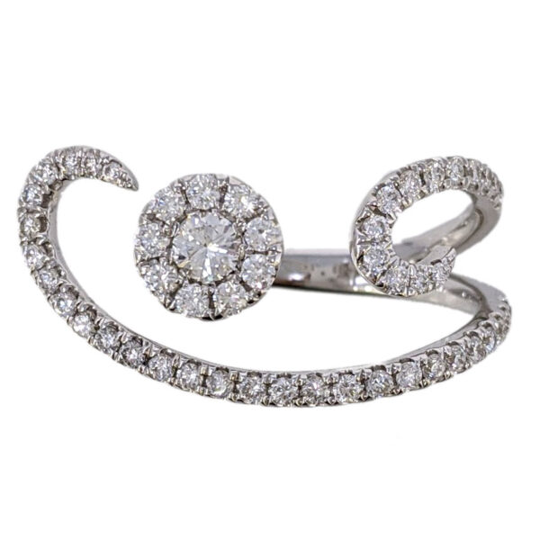 K18WG ダイヤモンド リング