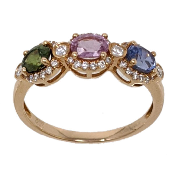 K18PG サファイア リング