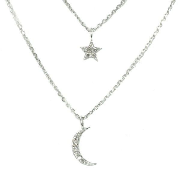 K18WG ダイヤモンド ネックレス