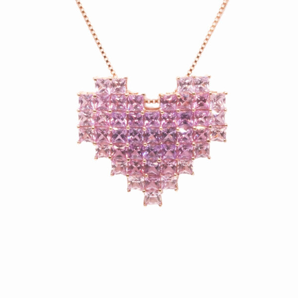 K18PG ピンクサファイア ネックレス