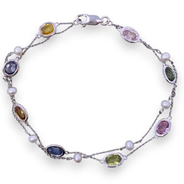 Rainbow sapphire&pearl